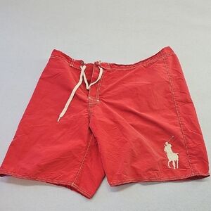 Polo by Ralph Lauren‎ Red Swim Trunks Classic Design